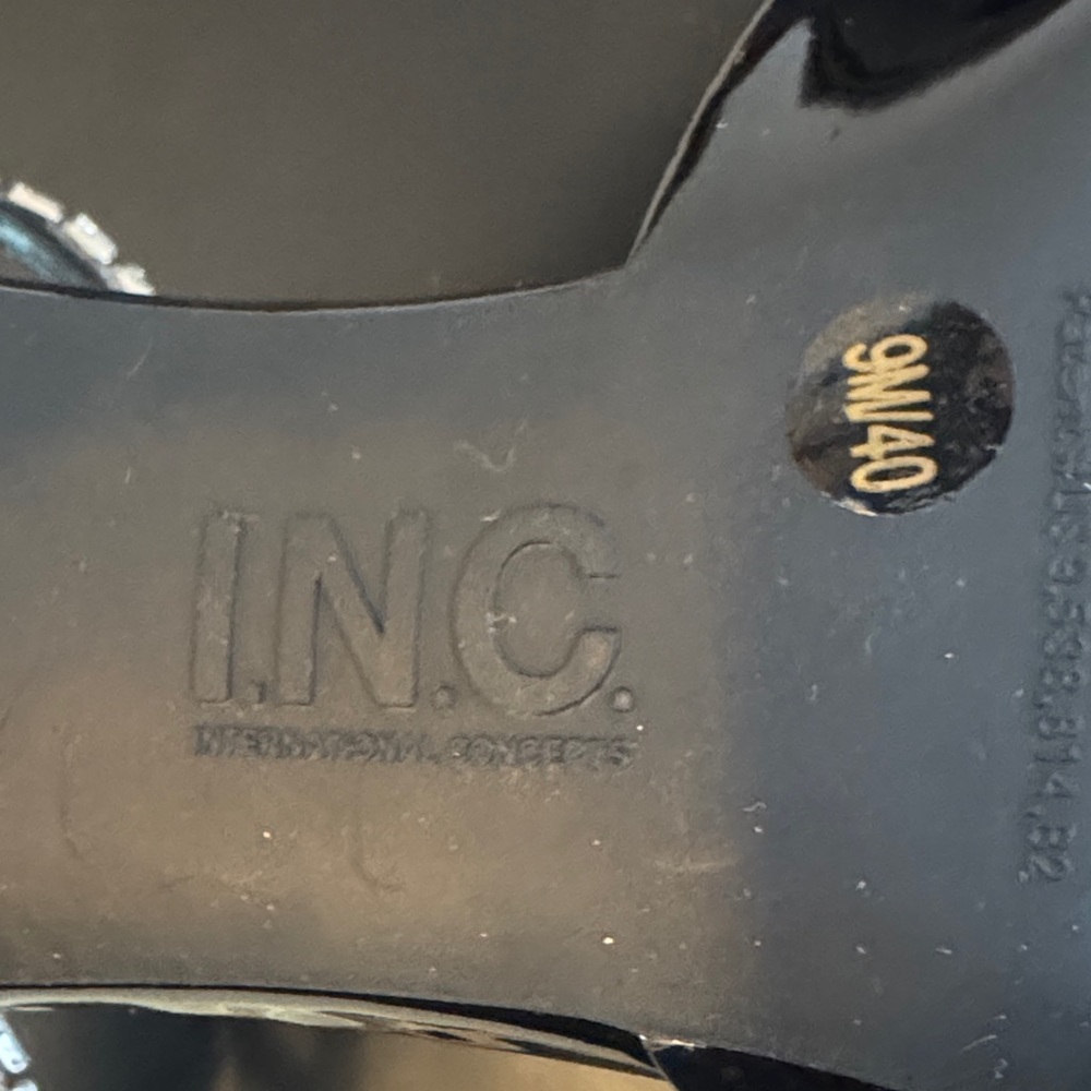 LIKE NEW INC International Concepts Black Heels with Silver Embellishments! 🎉 - Picture 10 of 11